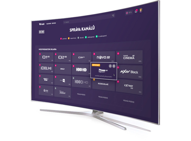 Kuki - Seřaď si TV kanály podle sebe